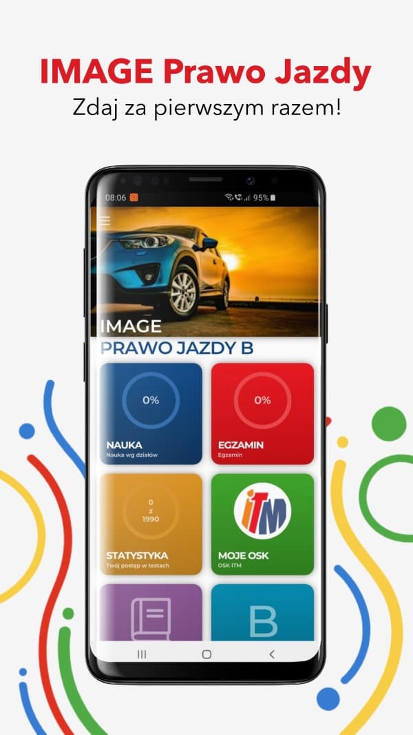 Ekran aplikacji IMAGE Prawo Jazdy na Androidzie